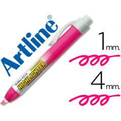 Rotulador artline clix fluorescente ek-63 rosa punta biselada 4.00 mm