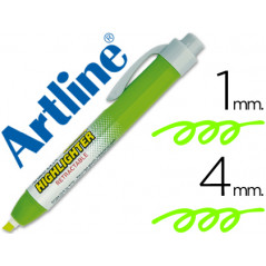 Rotulador artline clix fluorescente ek-63 verde punta biselada 4.00 mm