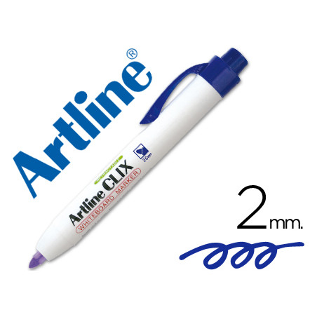Rotulador artline clix pizarra ek-573a azul punta retractil redonda 2 mm