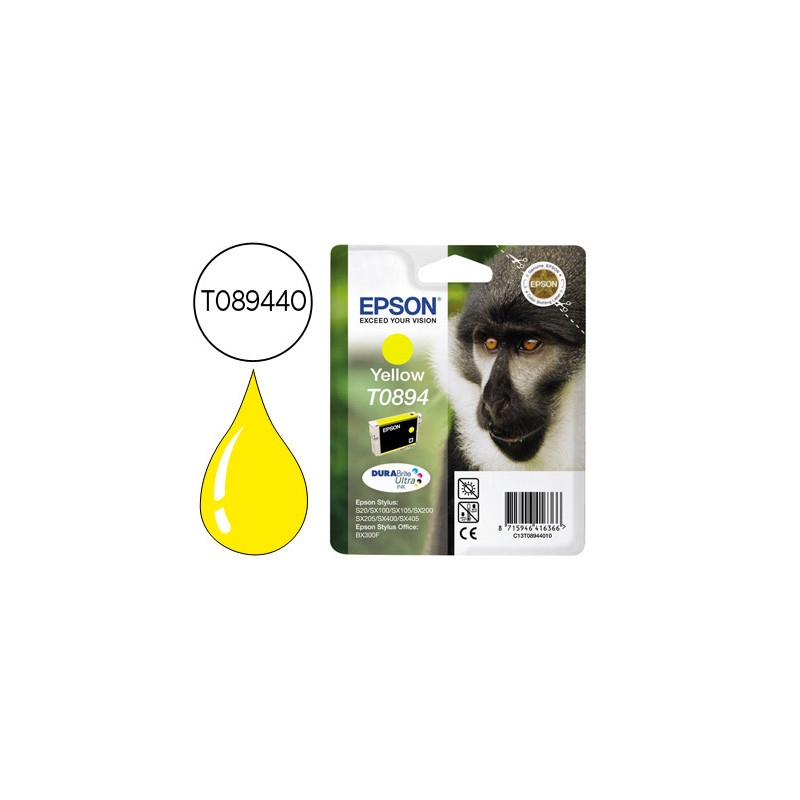 Ink-jet epson t0894 amarillo stylus s20 / sx-100 / sx-110