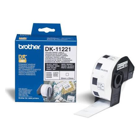 Etiqueta brother dk-11221 23x23 mm 1000 etq para impresoras ql