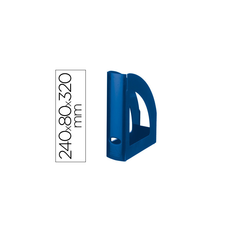 Revistero plastico q-connect azul opaco