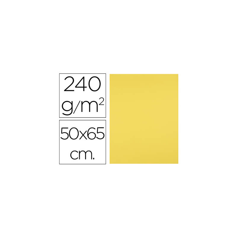 Cartulina liderpapel 50x65 cm 240g/m2 amarillo limon