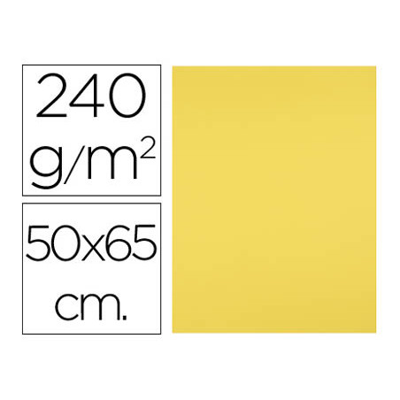 Cartulina liderpapel 50x65 cm 240g/m2 amarillo limon