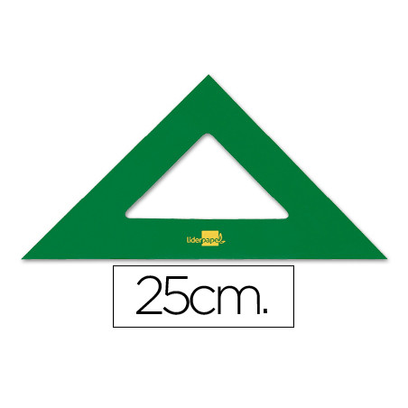 Escuadra liderpapel 25 cm acrilico verde