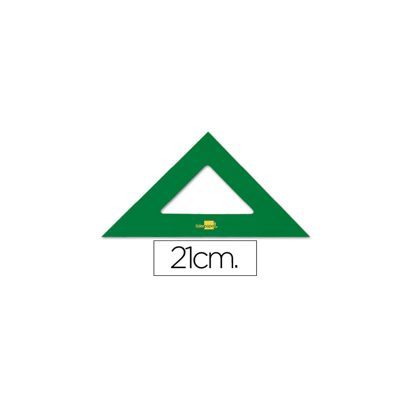 Escuadra liderpapel 21 cm acrilico verde