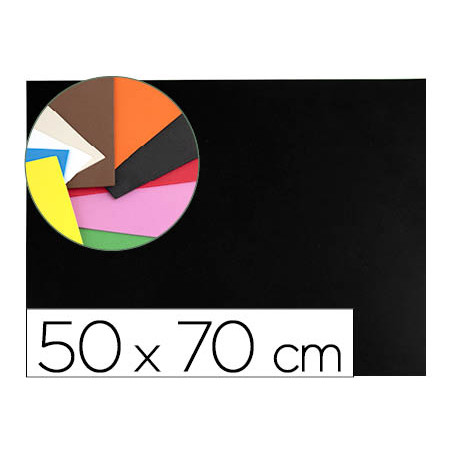 Goma eva liderpapel 50x70cm 60g/m2 espesor 1.5mm negro