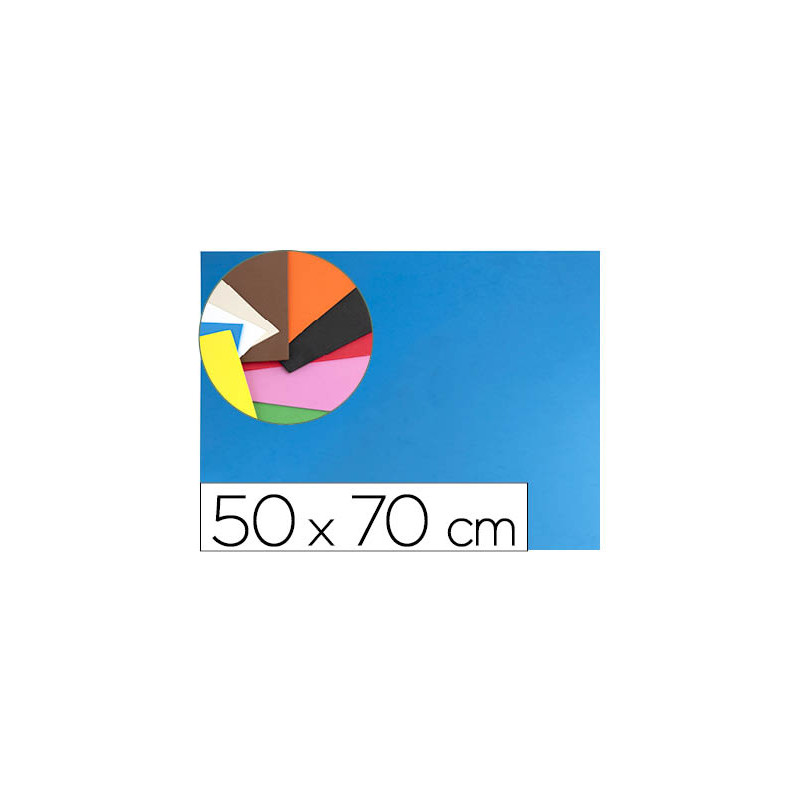 Goma eva liderpapel 50x70cm 60g/m2 espesor 1.5mm azul