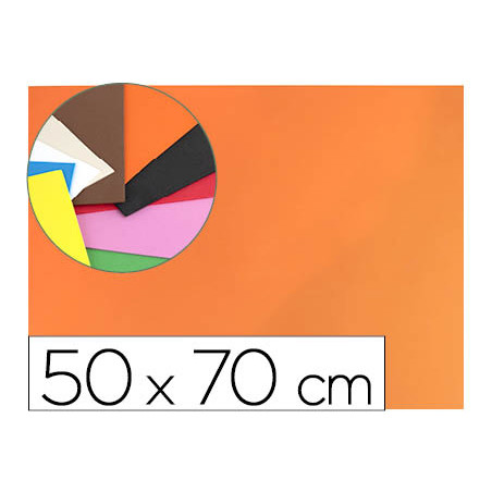 Goma eva liderpapel 50x70cm 60g/m2 espesor 1.5mm naranja
