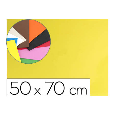 Goma eva liderpapel 50x70cm 60g/m2 espesor 1.5mm amarillo
