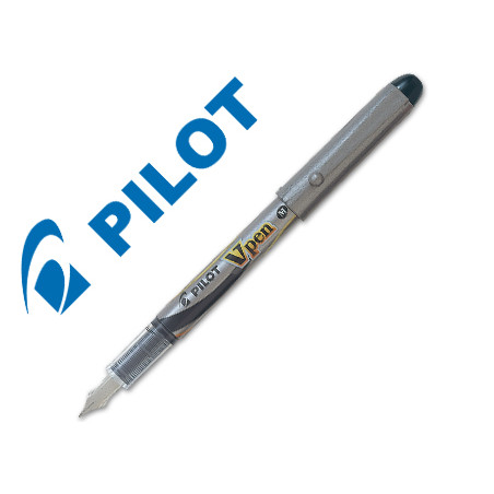 Pluma pilot v pen silver desechable negro svp-4wb