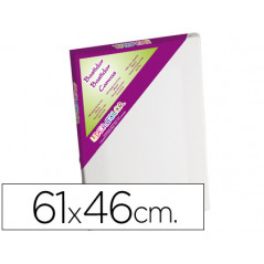Bastidor lidercolor 12p lienzo grapado lateral algodon 100% marco pawlonia 1,8x3,8 cm bordes madera 61x46 cm