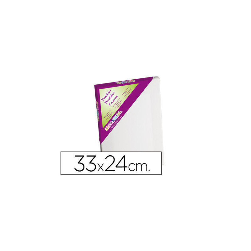 Bastidor liderpapel4f lienzo grapado trasero algodon 100% marco pawlonia 1,8x3,8 cm bordes madera 33x24 cm