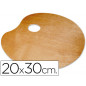 Paleta madera lidercolor ovalada tamaño 20x30 cm grosor 0,3 cm