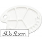 Paleta plastico lidercolor ovalada 17 huecos diestros 30x35 cm