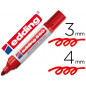 Rotulador edding punta fibra permanente 550 rojo n.2 punta redonda recargable