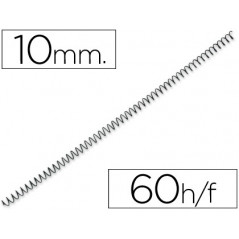 Espiral metalico yosan negro paso 56 4:1 10 mm calibre 1,00 mm