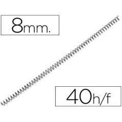 Espiral metalico yosan negro paso 64 5:1 8 mm calibre 1,00 mm