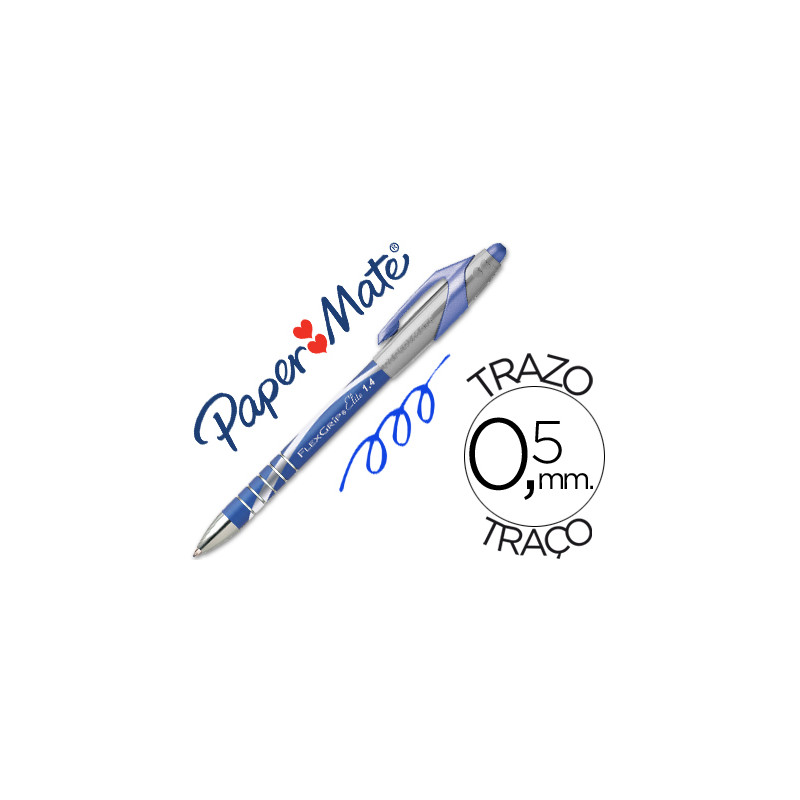Boligrafo flexgrip elite retractil azul