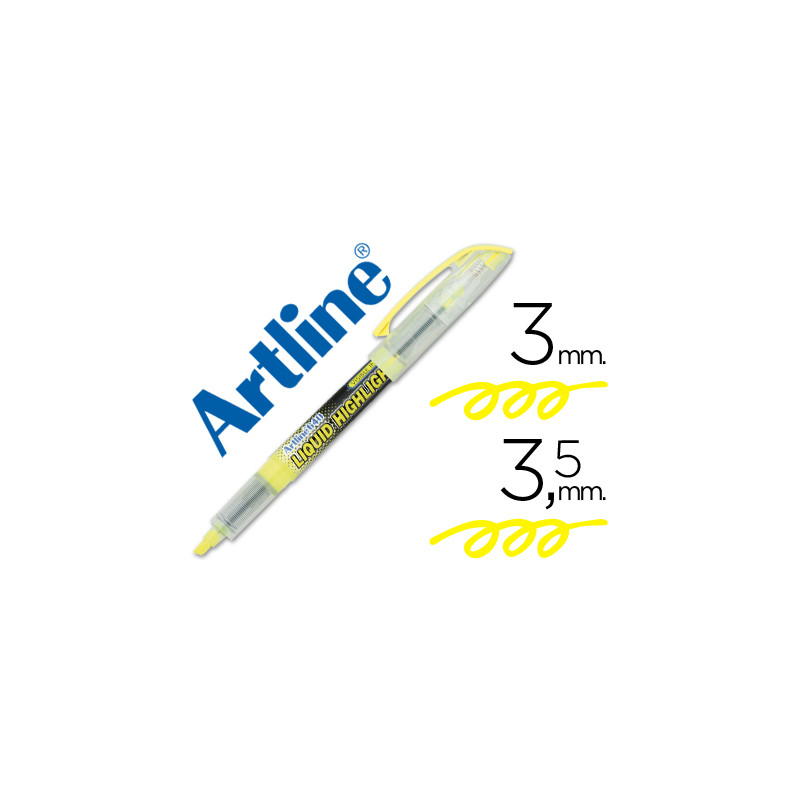 Rotulador artline fluorescente ek-640 amarillo punta biselada