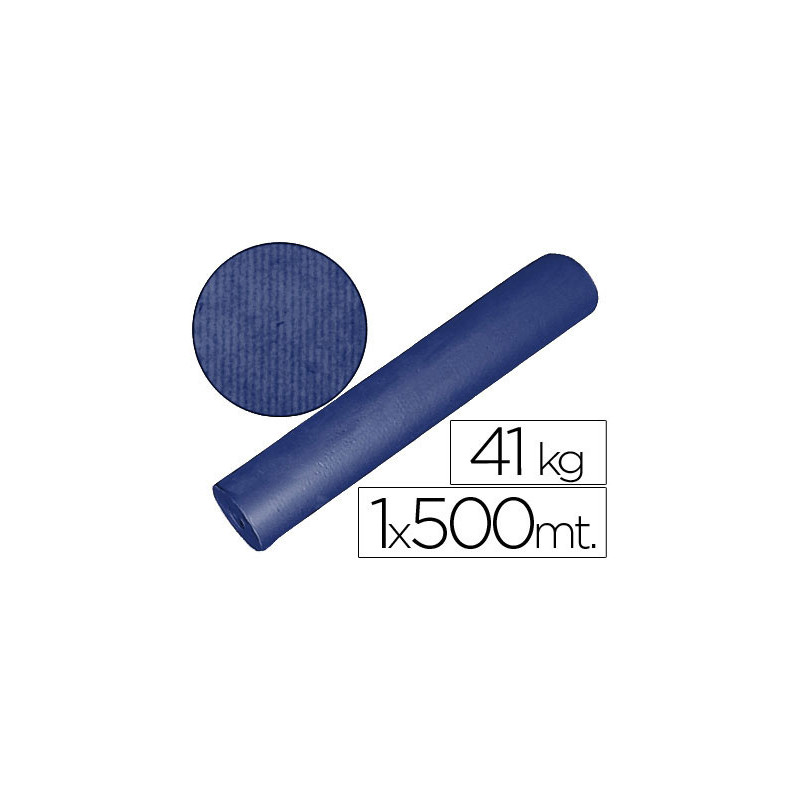 Papel kraft azul bobina 1,00 mt x 500 mt especial para embalaje