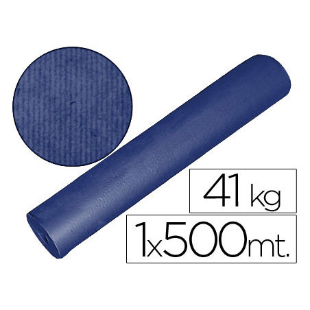 Papel kraft azul bobina 1,00 mt x 500 mts especial para embalaje