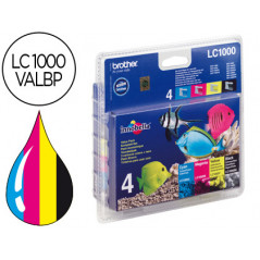 Ink-jet brother lc-1000 pack negro/cian/magenta y amarillo