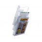 Expositor mural archivo 2000 de pared 3 bandejas din a4 transparente 155x239x445 mm separadores moviles ajustables