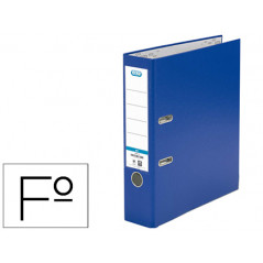 Archivador de palanca elba carton forrado pvc con rado top folio lomo 80 mm azul