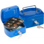 Caja caudales q-connect 6   " 152x115x80 mm azul con portamonedas