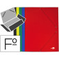 Carpeta liderpapel gomas tres solapas carton plastificado folio colores surtidos
