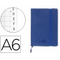 Libreta indice liderpapel similpiel a6 120 hojas 70gr color azul