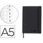 Libreta indice liderpapel similpiel a5 120 hojas 70gr color negro