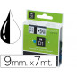 Cinta dymo negro-transparente 9mm x 7mt d1