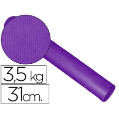 Papel de regalo kraft liso bobina 31 cm 3,5 kg color lila