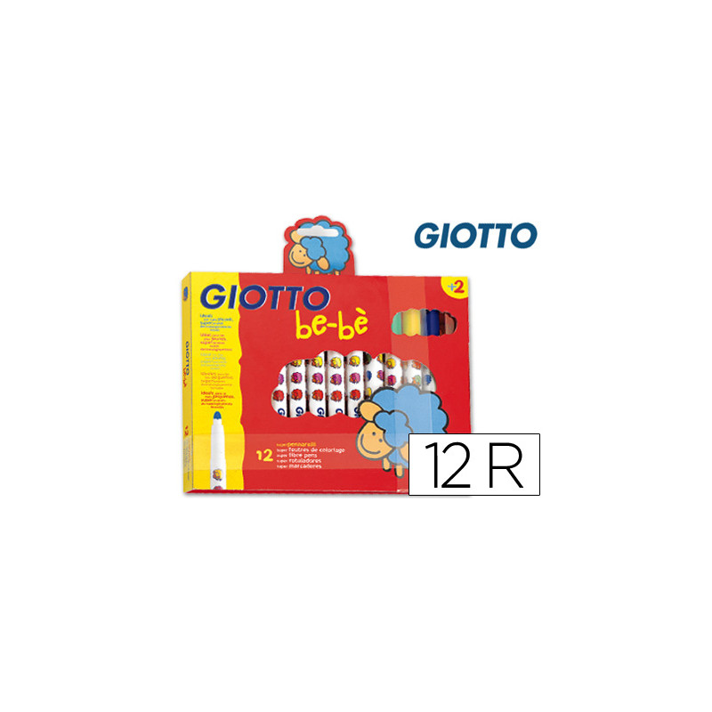 Rotulador giotto super bebe caja de 12 unidades colores surtidos