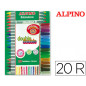 Rotulador alpino double double punta gruesa y punta fina caja de 20+4 unidades colores surtidos