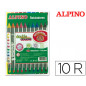 Rotulador alpino double double punta gruesa y punta fina caja de 10+2 unidades colores surtidos