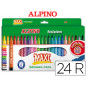 Rotulador alpino maxi caja de 24 colores surtidos