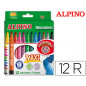 Rotulador alpino maxi caja de 12 unidades colores surtidos