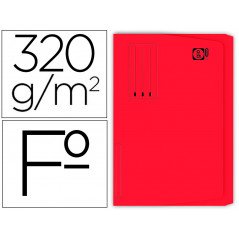 Subcarpeta cartulina gio folio pocket rojo con bolsa y solapa
