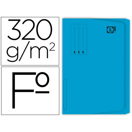 Subcarpeta cartulina gio folio pocket azul con bolsa y solapa