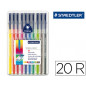 Rotulador staedtler triplus color 323 estuche de 20 unidades colores surtidos (14+6 gratis)