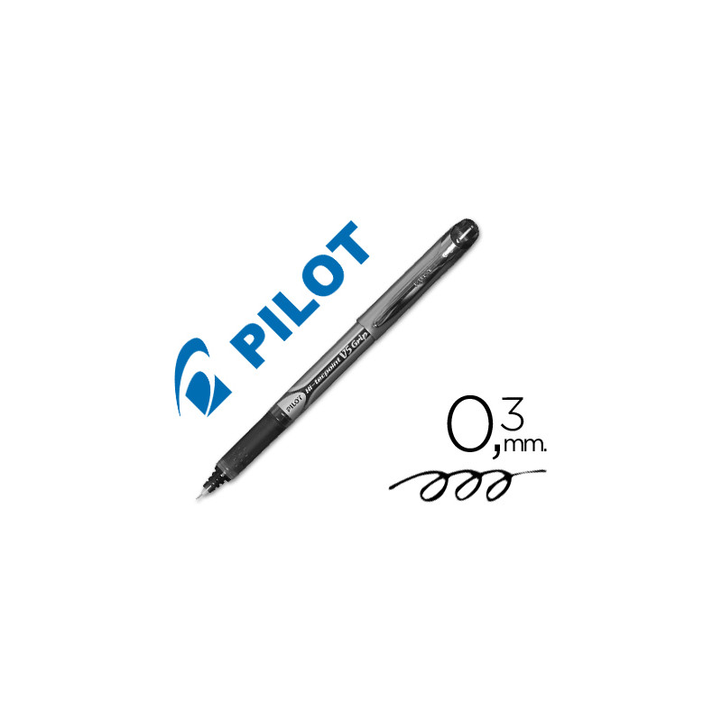 Rotulador pilot punta aguja v-5 grip negro 0.5 mm