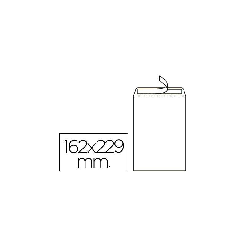 Sobre liderpapel bolsa n.16 blanco c5 162x229 mm tira de silicona caja de 250 unidades