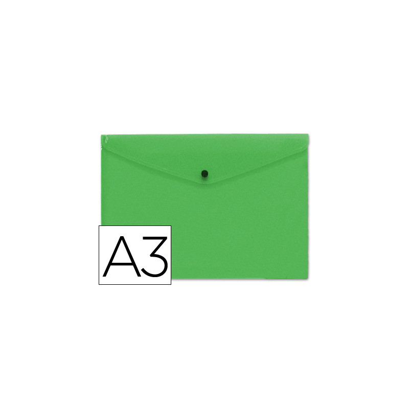 Carpeta liderpapel dossier broche 44243 polipropileno din a3 verde translucido