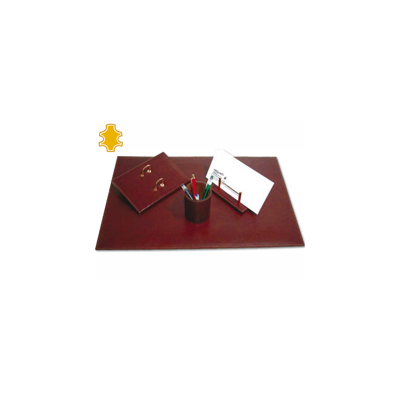 Escribania sobremesa q-connect artesania de piel juego de 4 piezas 40x60x0,6 cm fabricada en ubrique