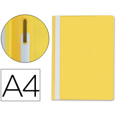 Carpeta dossier fastener plastico q-connect din a4 amarilla