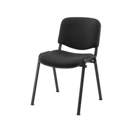 Silla apilable q-connect brazos cortos tapizada sin ruedas 910mm alto 490mm largo 440mm profundidad negra