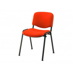 Silla apilable q-connect brazos cortos tapizada sin rueds 910 mm alto 490 mm largo440 mm profundidad roja